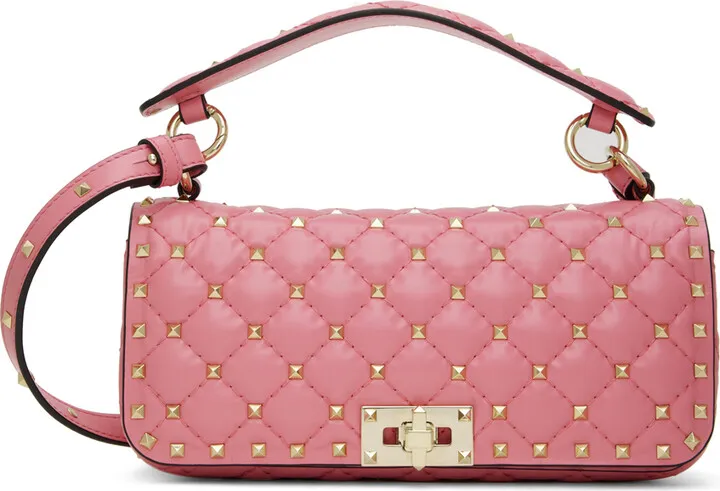 Valentino Garavani Pink Rockstud Spike Bag