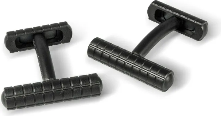 Deakin & Francis - Deakin & Francis Knurl Cufflinks In Matte Black Finish