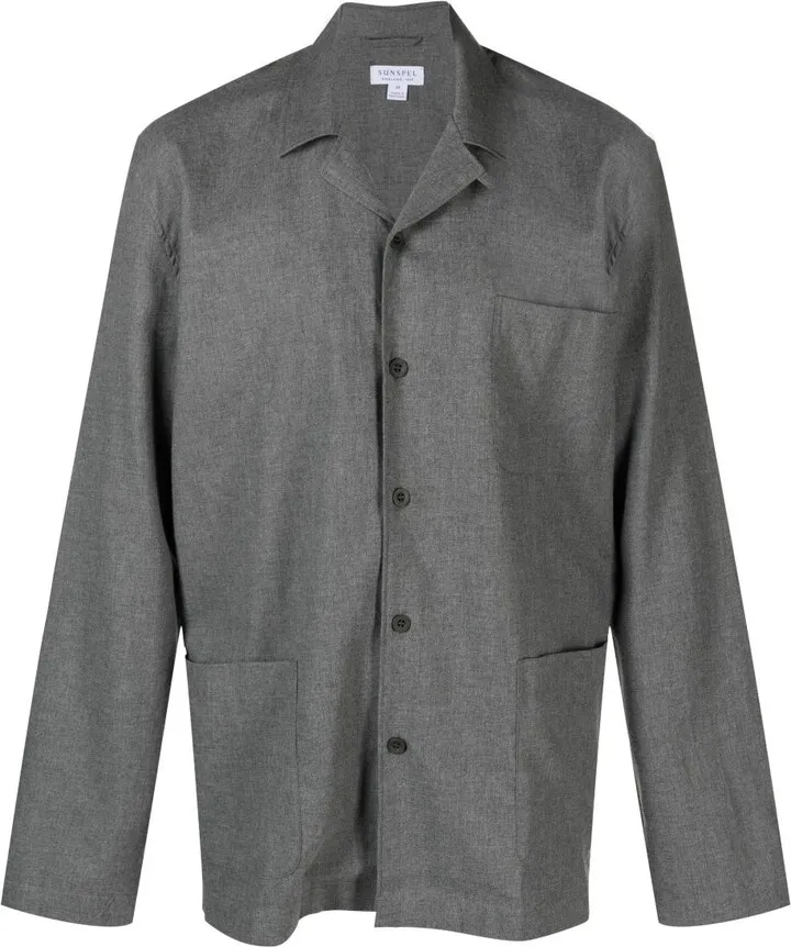 Grey Cotton Pyjama Shirt
