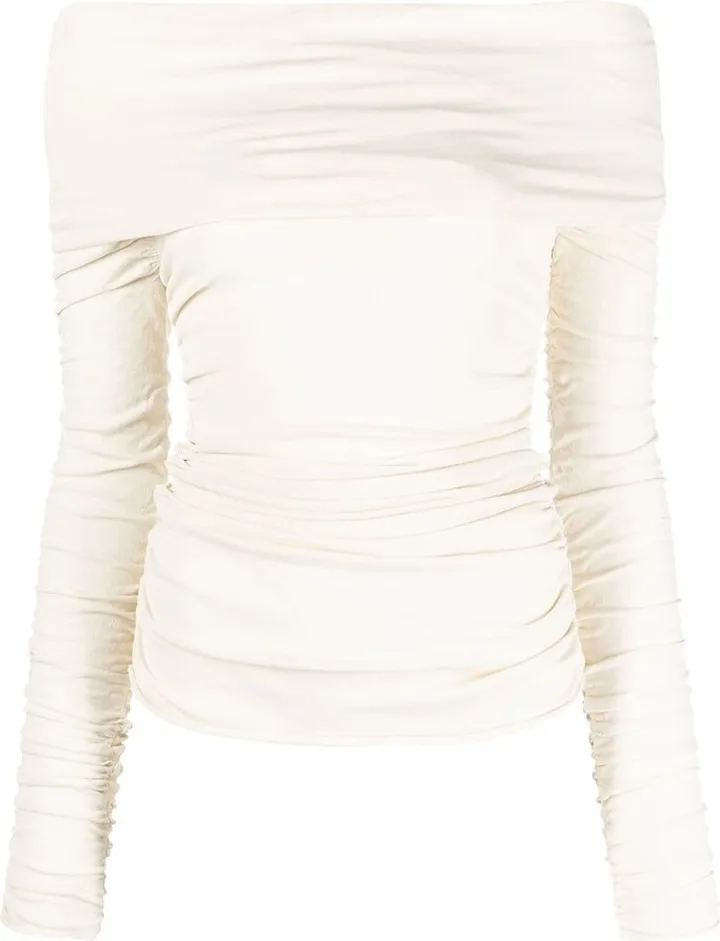 Off-Shoulder Long-Sleeve Top