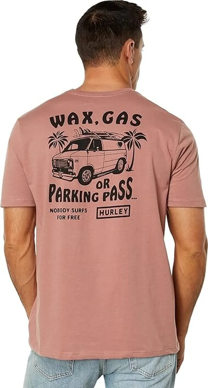 Hurley Parking Pass Short Sleeve Tee (Phantom Rose) Men's Clothing