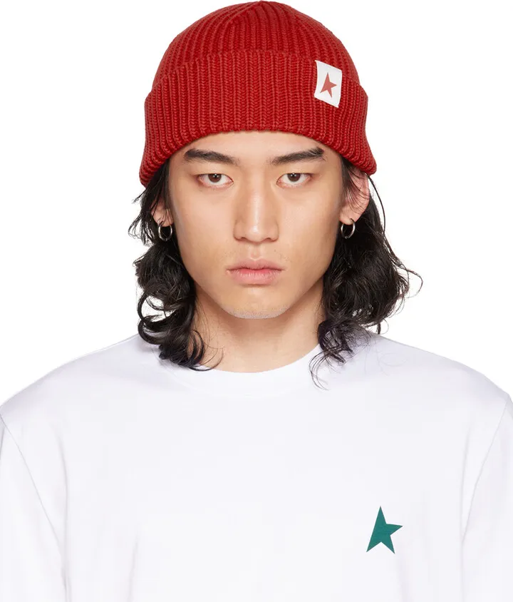 Golden Goose Red Damian Beanie