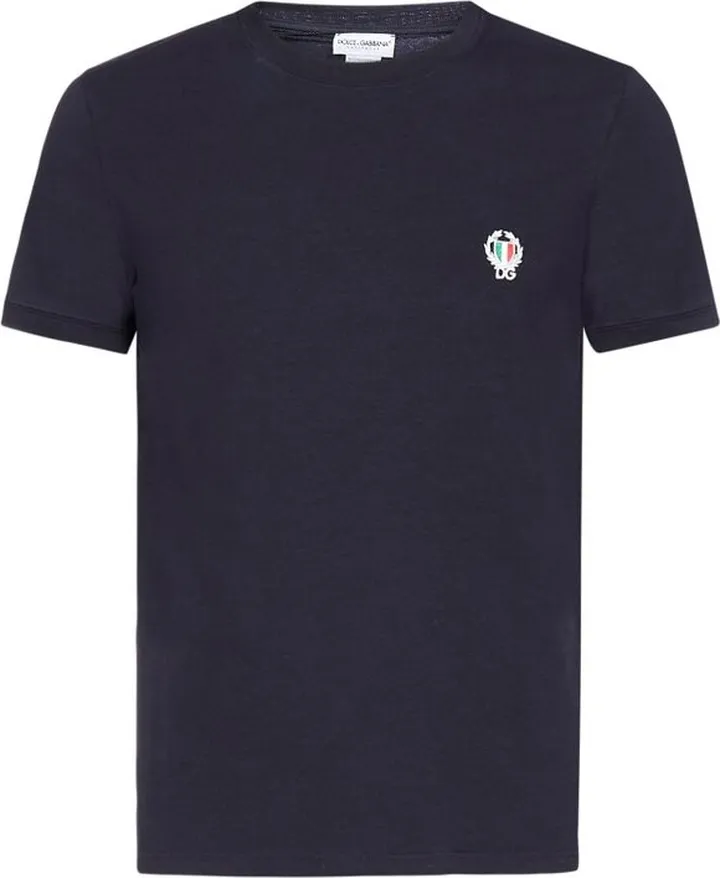 Dolce & Gabbana Logo Embroidered Crewneck T-Shirt
