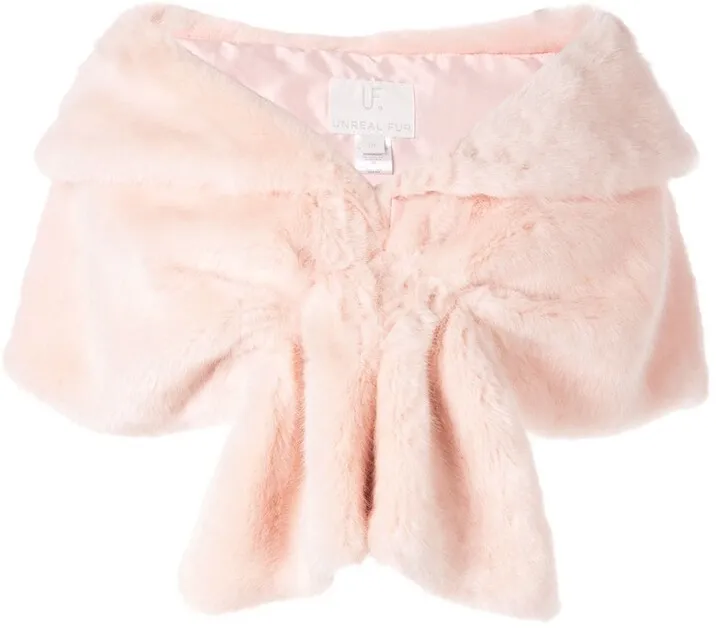 Champagne faux-fur shawl