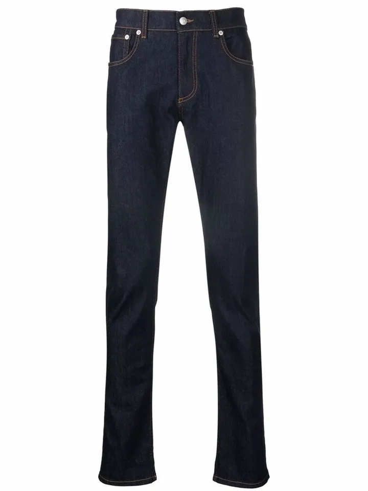 Embroidered Logo Skinny Jeans