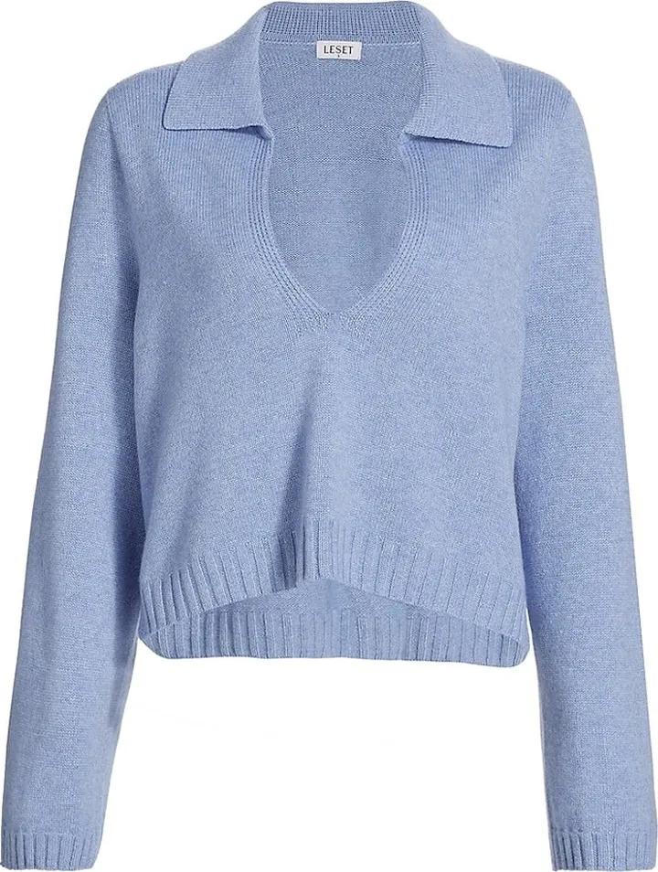 Zoe Cropped V-Neck Polo Shirt