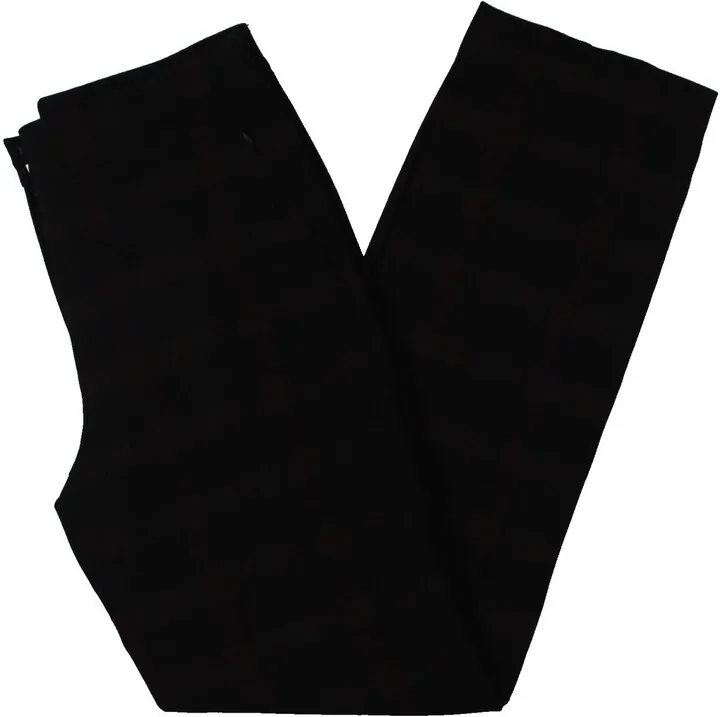 Leena Womens Plaid High Rise Straight Leg Pants