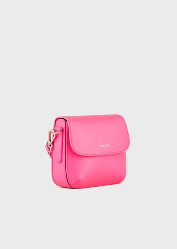La Prima shoulder bag in rubber-effect leather