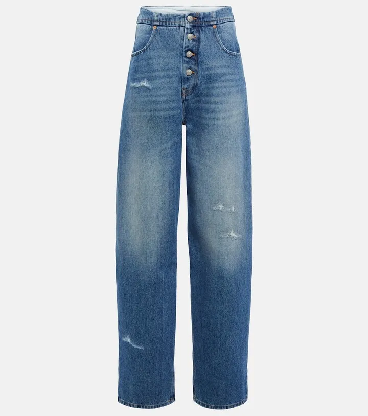 High-rise wide-leg jeans
