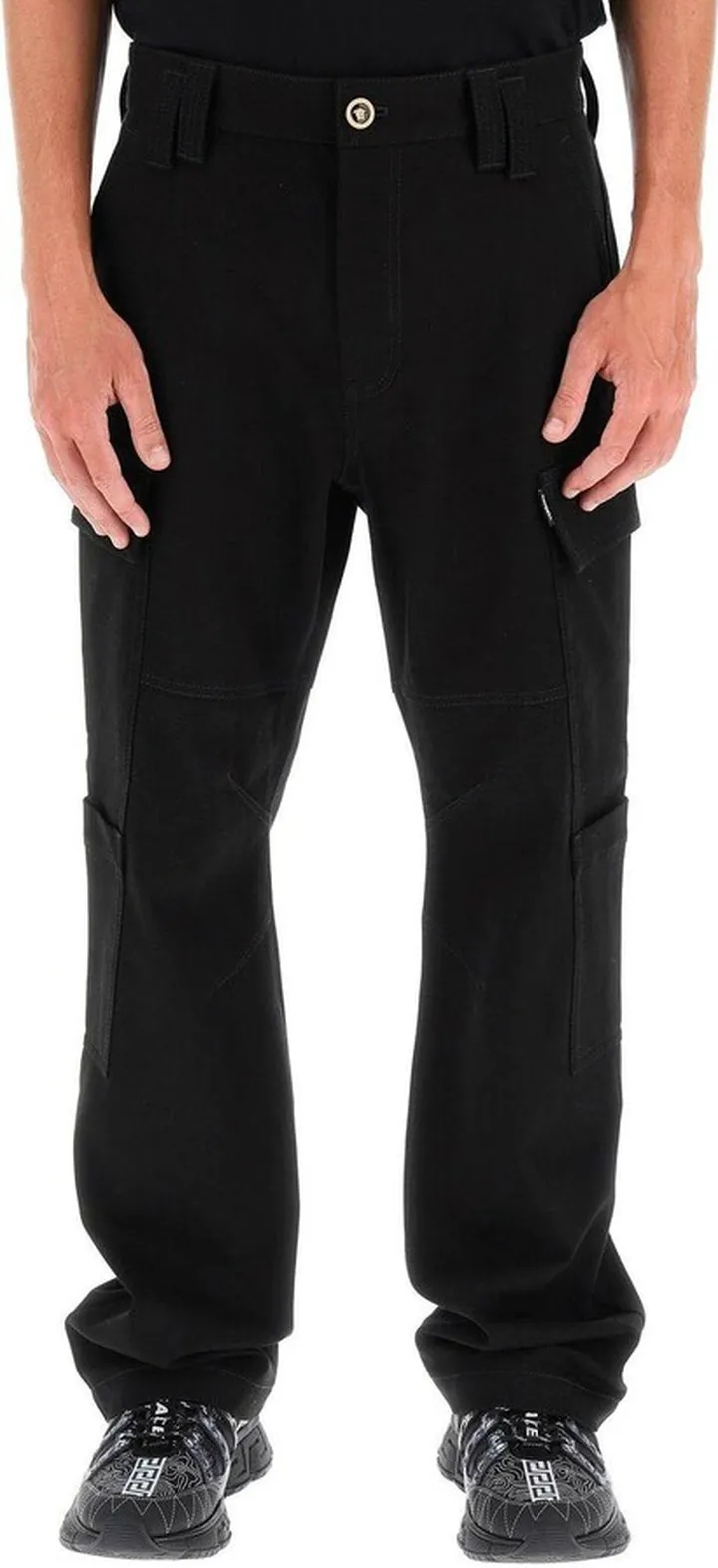 B Logo Plaque Straight Leg Trousers