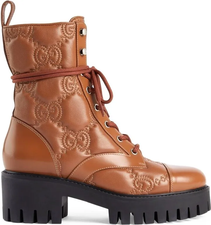 GG quilted ankle boots