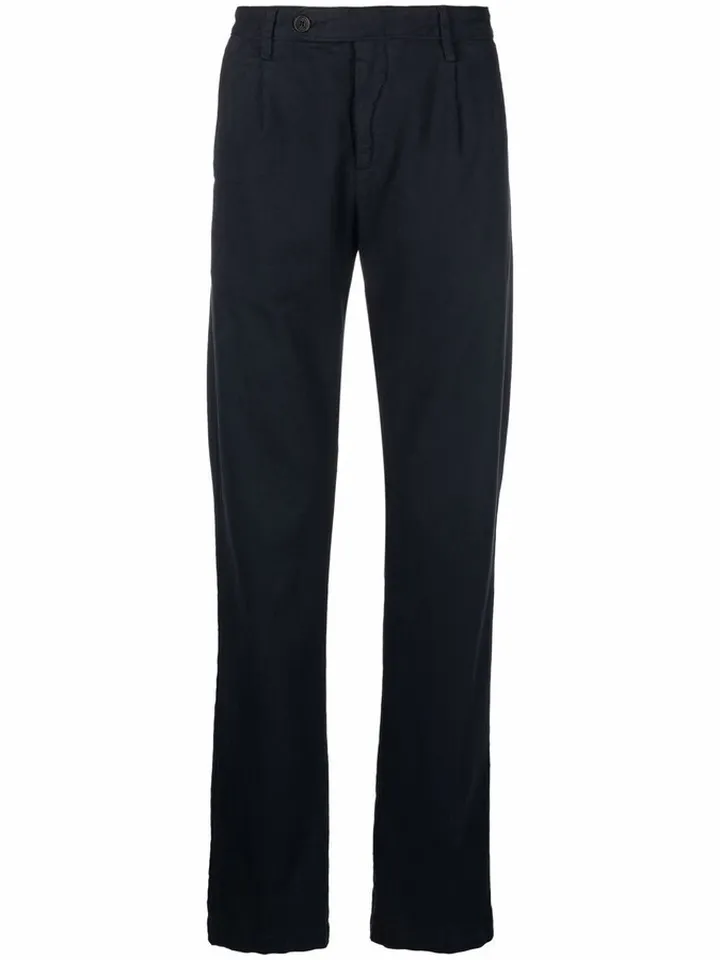 Mid-Rise Straight-Leg Trousers