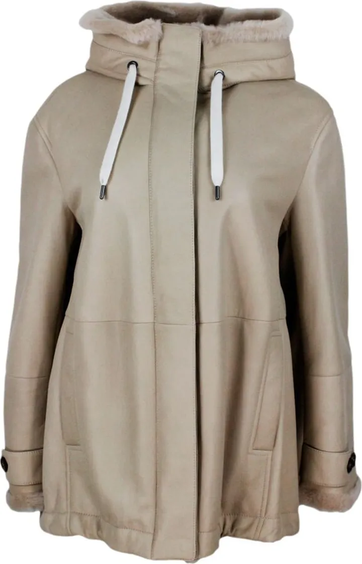Soft Shearling Jacket With Hood