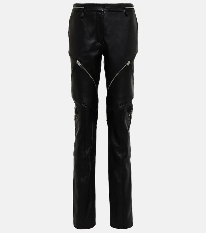 6 Moncler 1017 Alyx 9sm mid-rise straight leather pants