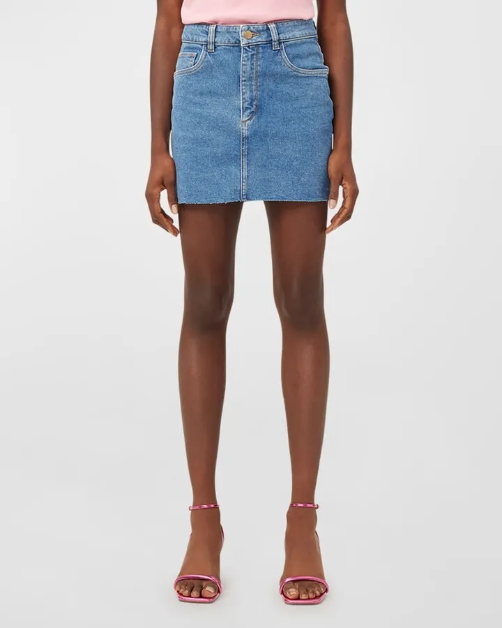 Asra Classic Denim Mini Skirt