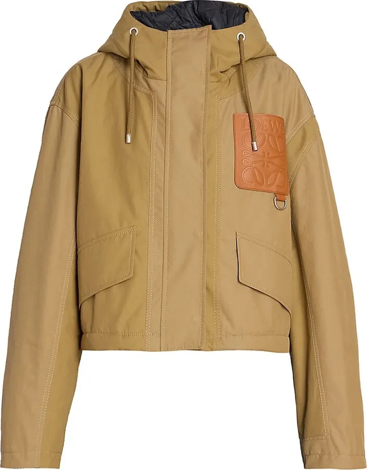 Cotton-Blend Short Hooded Parka