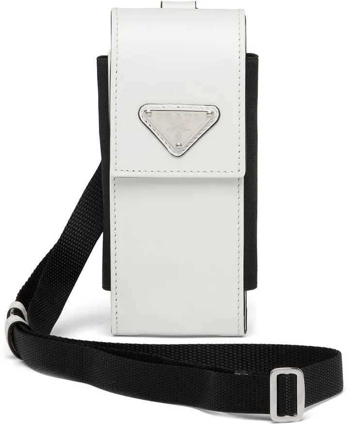 Triangle-Logo Leather Phone Case
