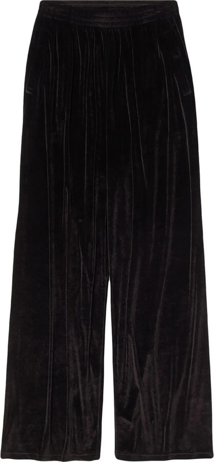 Velvet Straight-Leg Trousers
