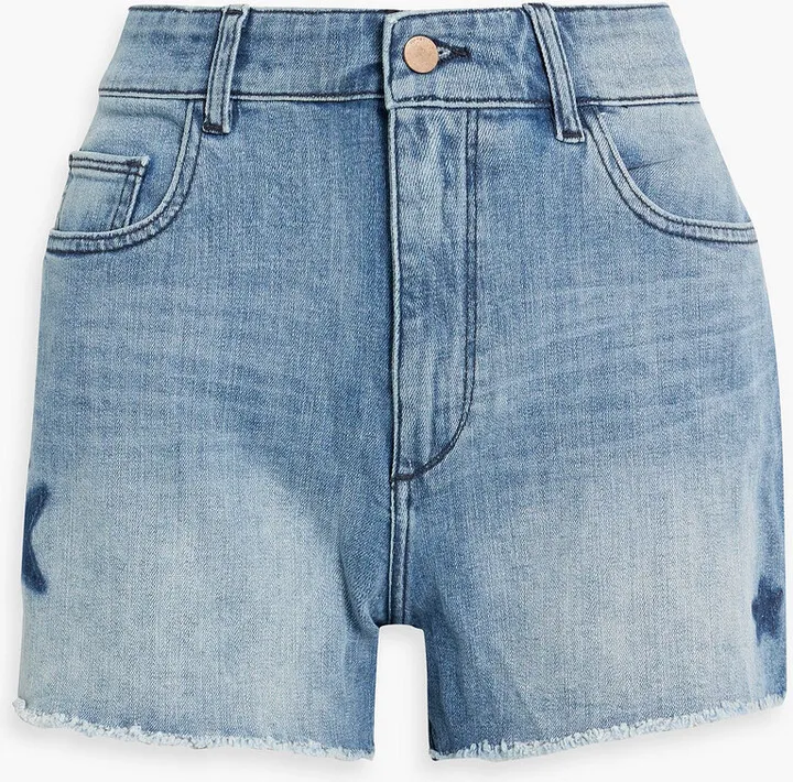 Cecilia printed denim shorts
