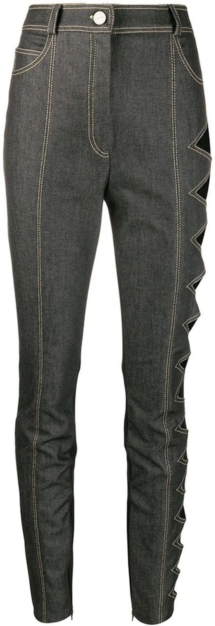Side Cut-Out High Rise Skinny Jeans