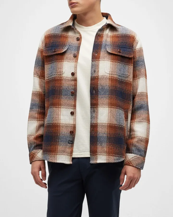Men's Berkshire Herringbone Plaid Sport Shirt