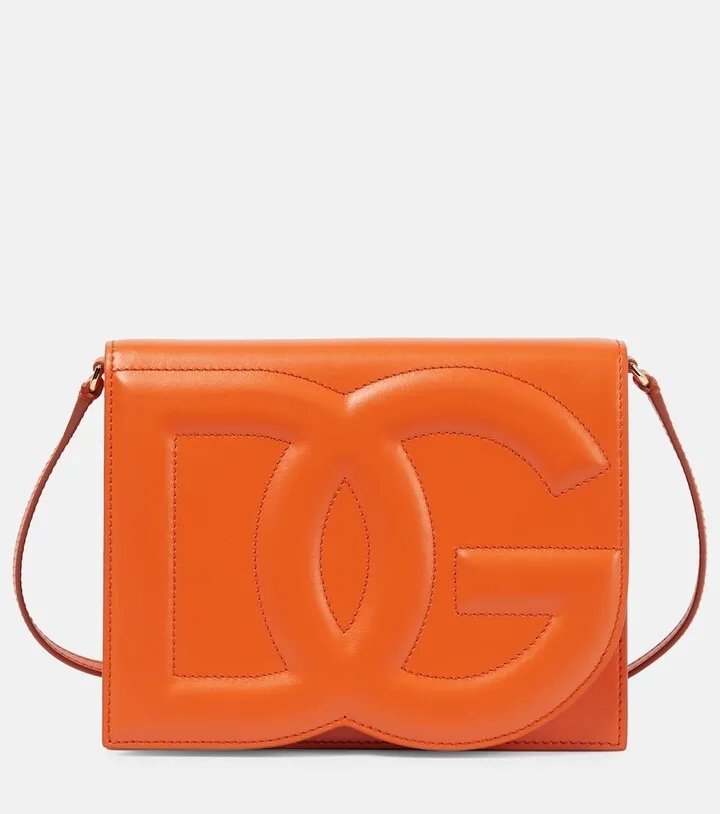 DG leather shoulder bag