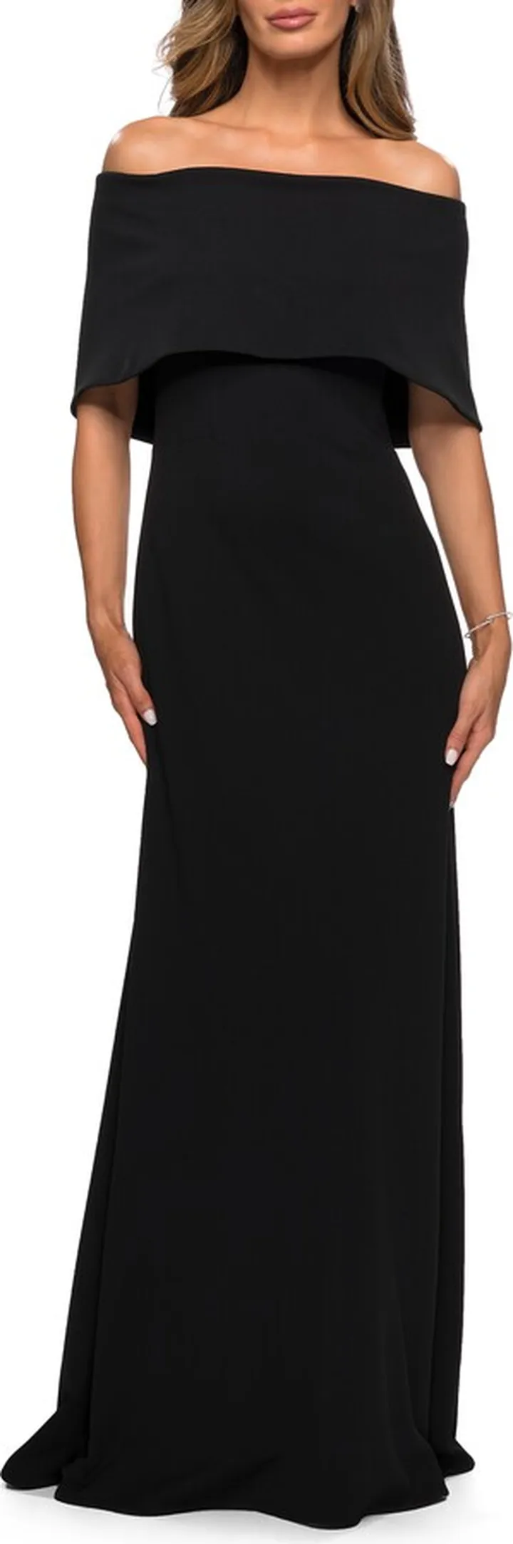 Off the Shoulder Jersey Gown