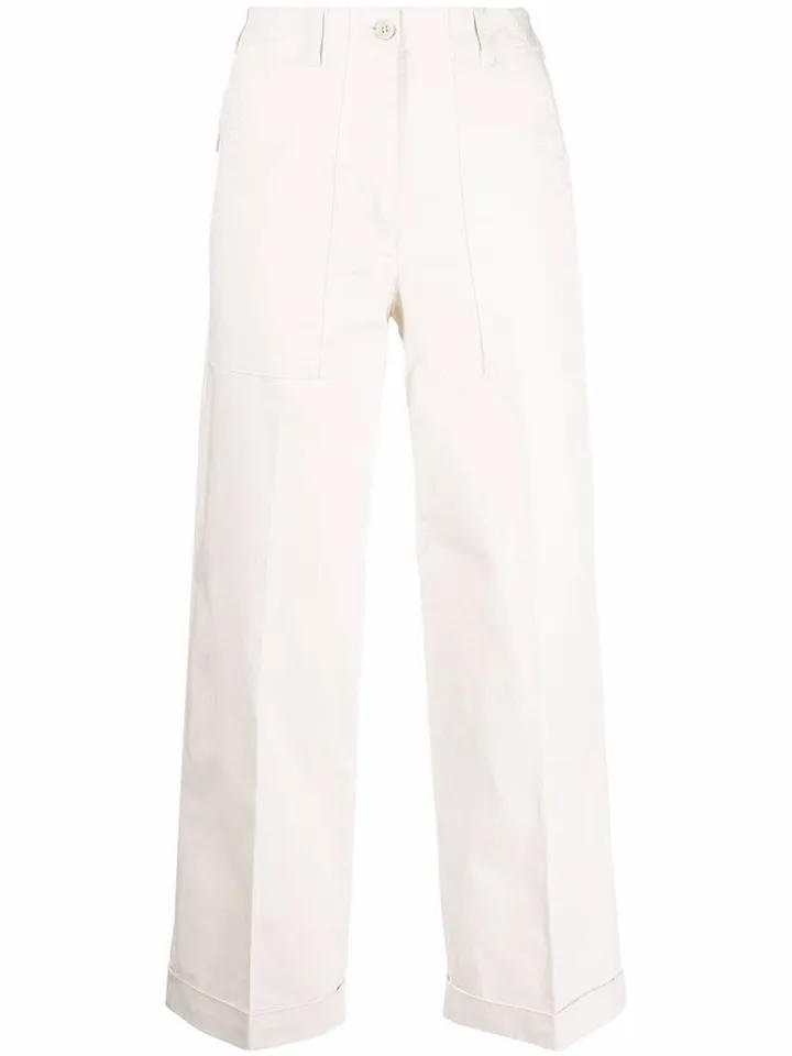 Rolled-Cuff Cropped Trousers
