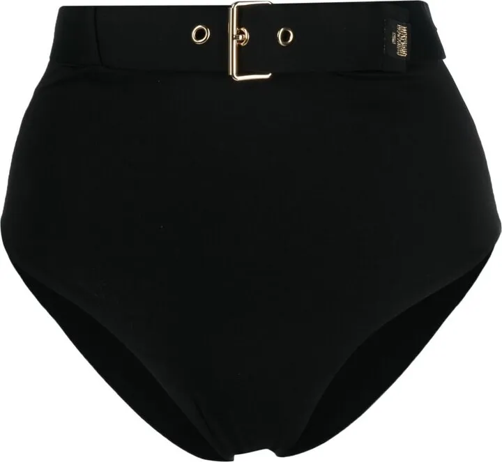 High-Waisted Belted Bikini Bottoms