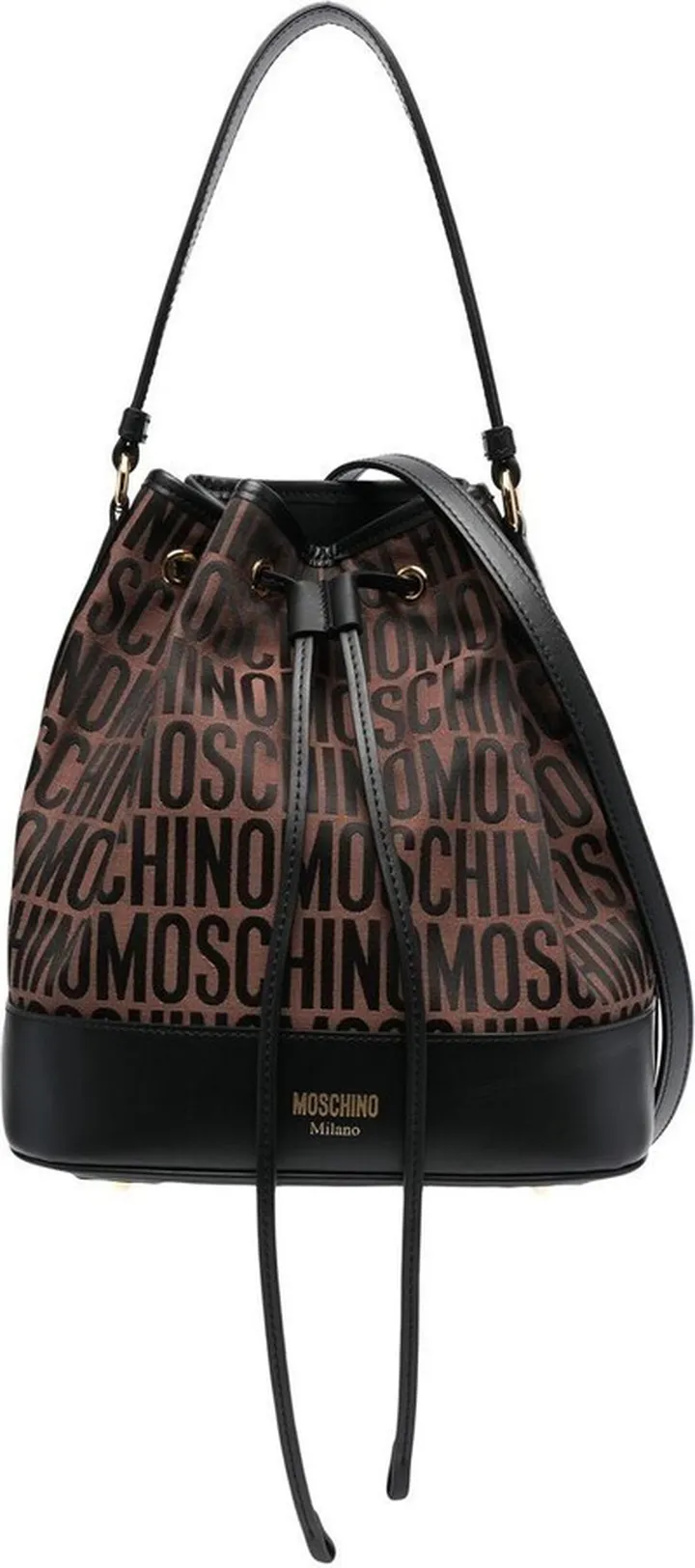 Brown Logo-Motif Bucket Bag