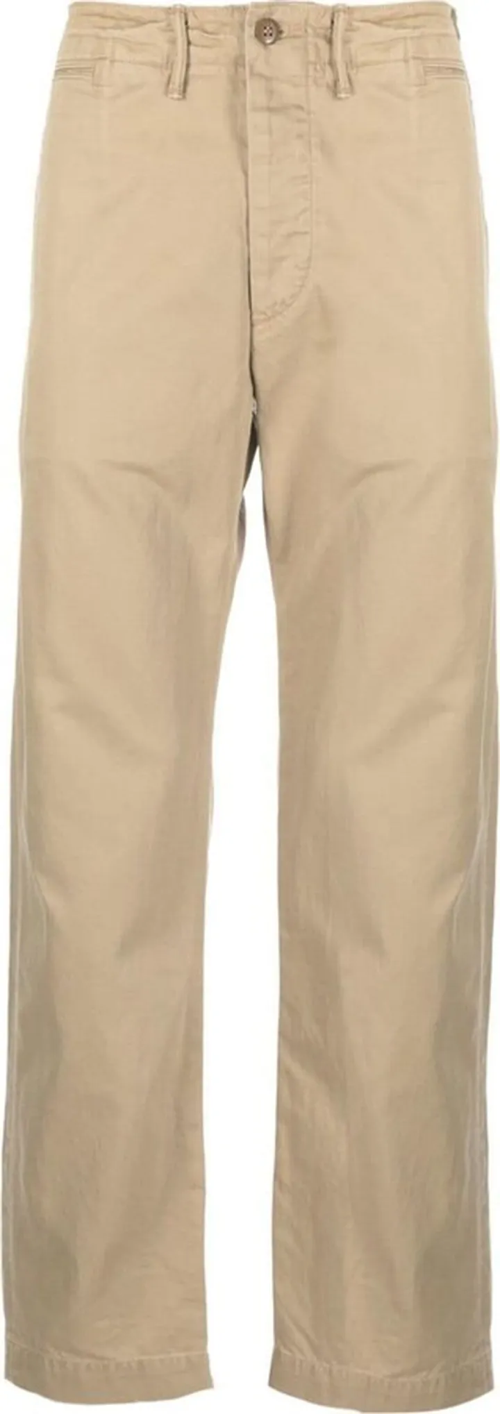 Twill Straight-Leg Trousers