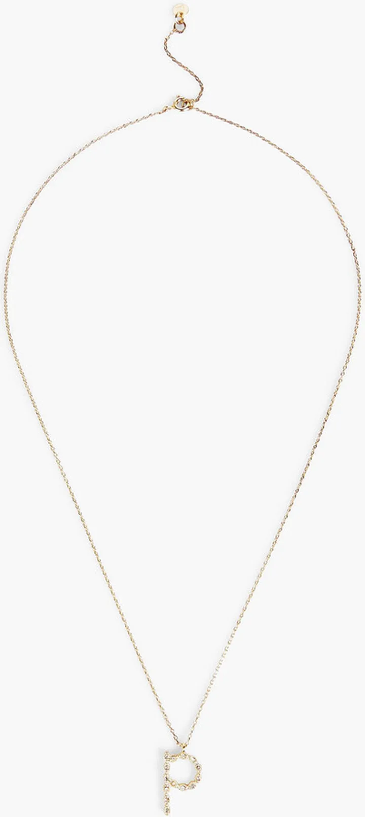 Gold-tone crystal necklace
