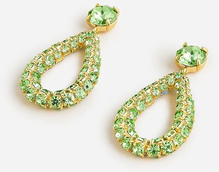 Faceted crystal teardrop earrings