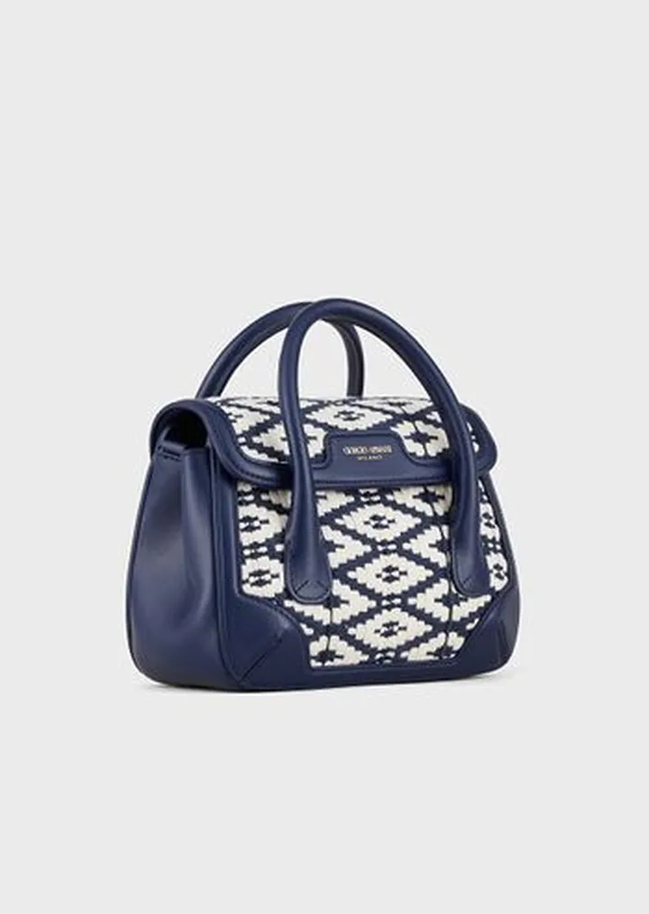 Small leather la Prima Small Boston bag with braided passementerie