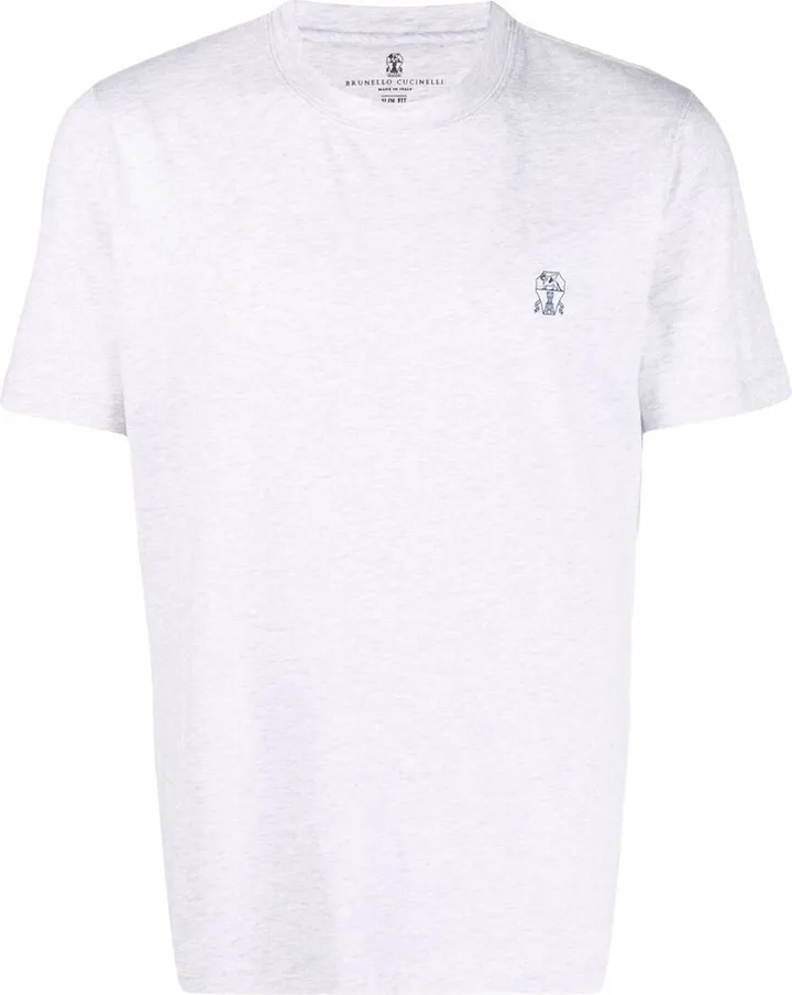 embroidered-logo T-shirt