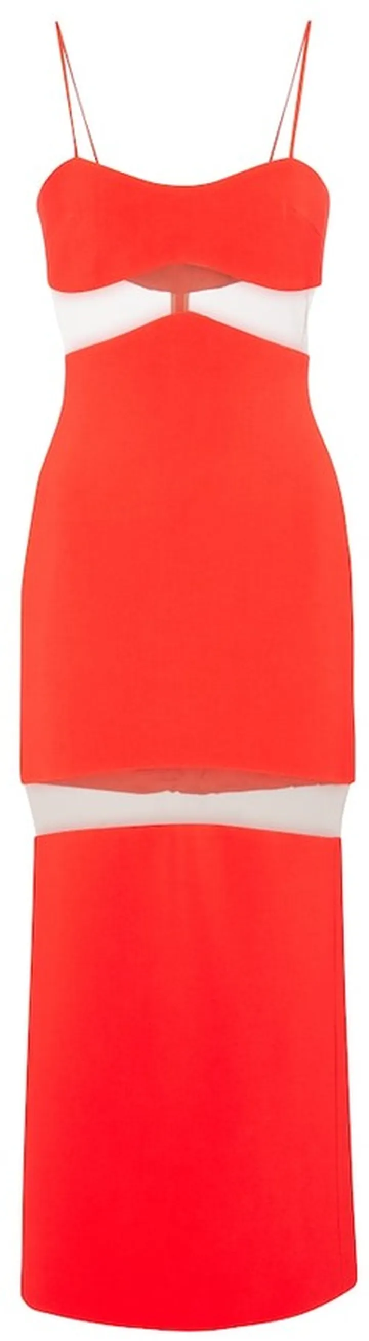 Cady and mesh midi dress