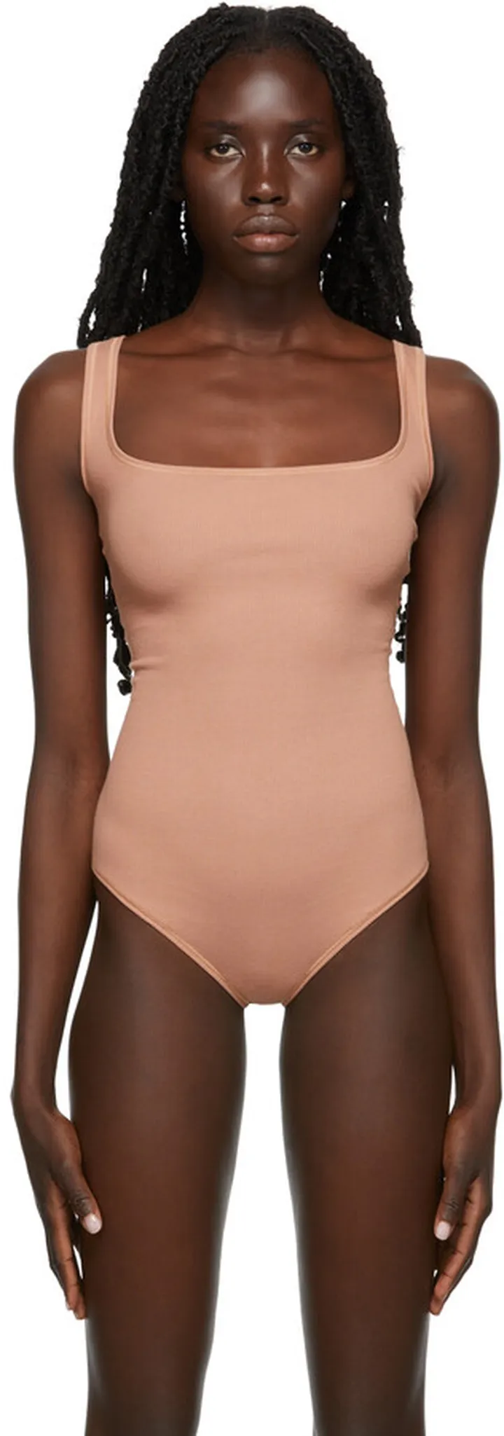 SKIMS Orange Cotton Rib Bodysuit