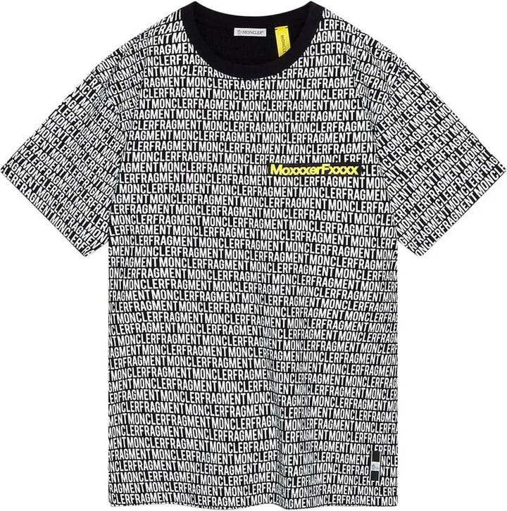 Moncler Allover Logo Printed Crewneck T-Shirt