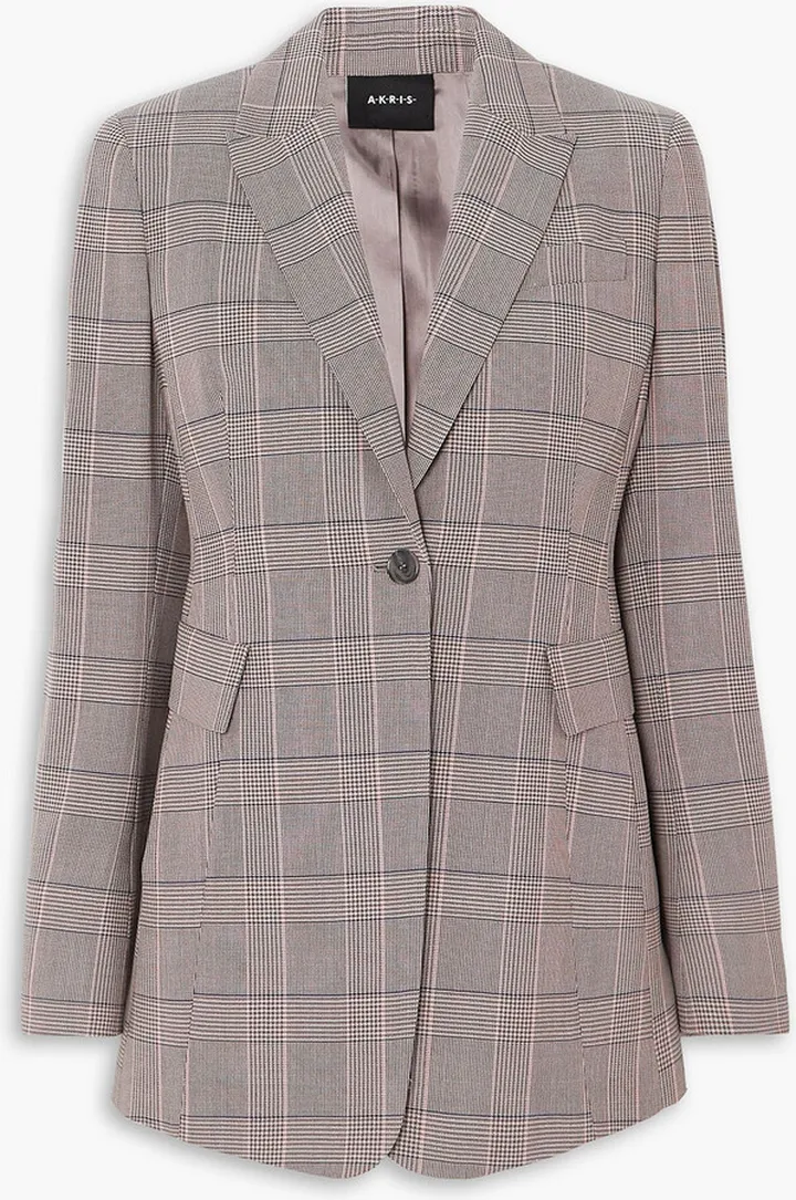Gash checked wool blazer
