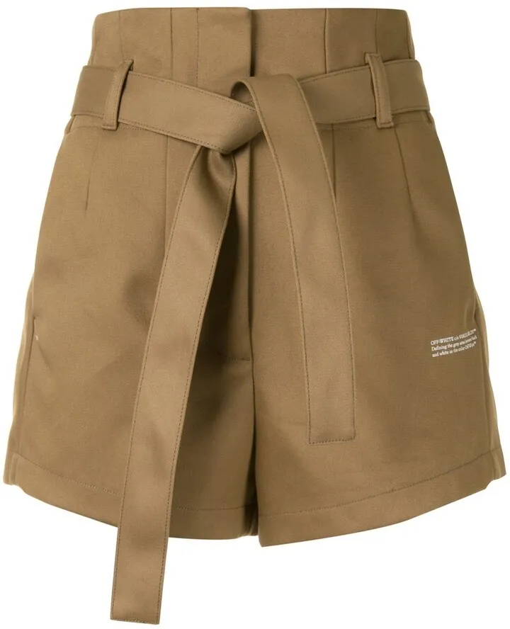 High-Waisted Belted Shorts