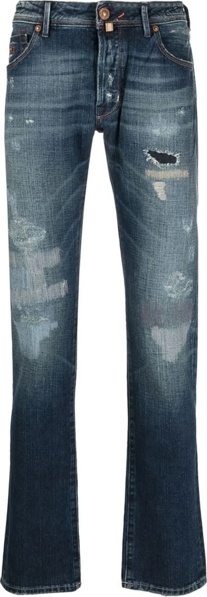 Distressed Tapered Jeans