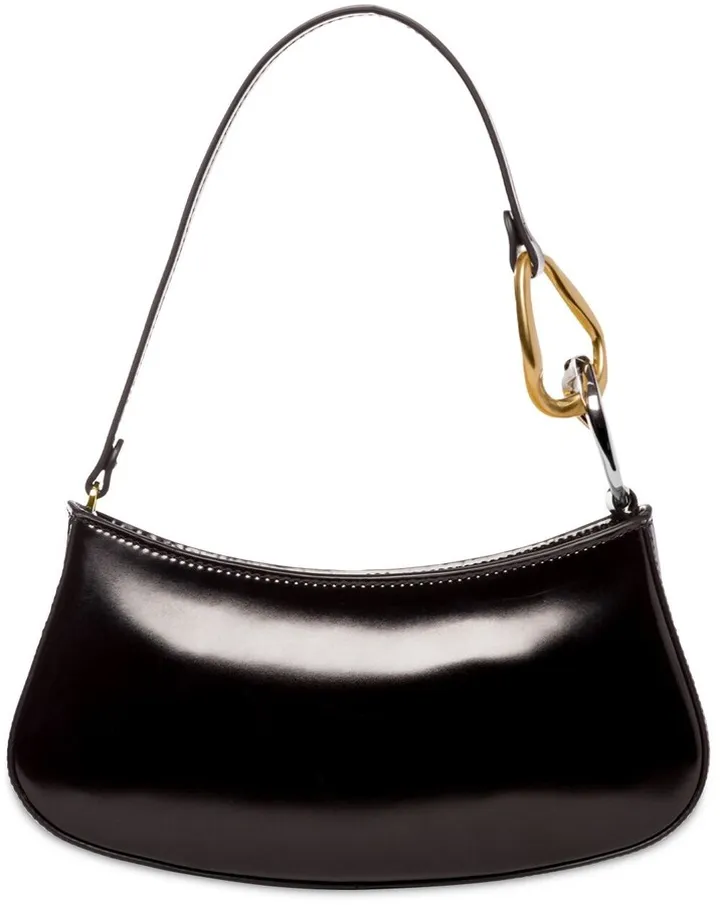 Ollie polished leather top handle bag