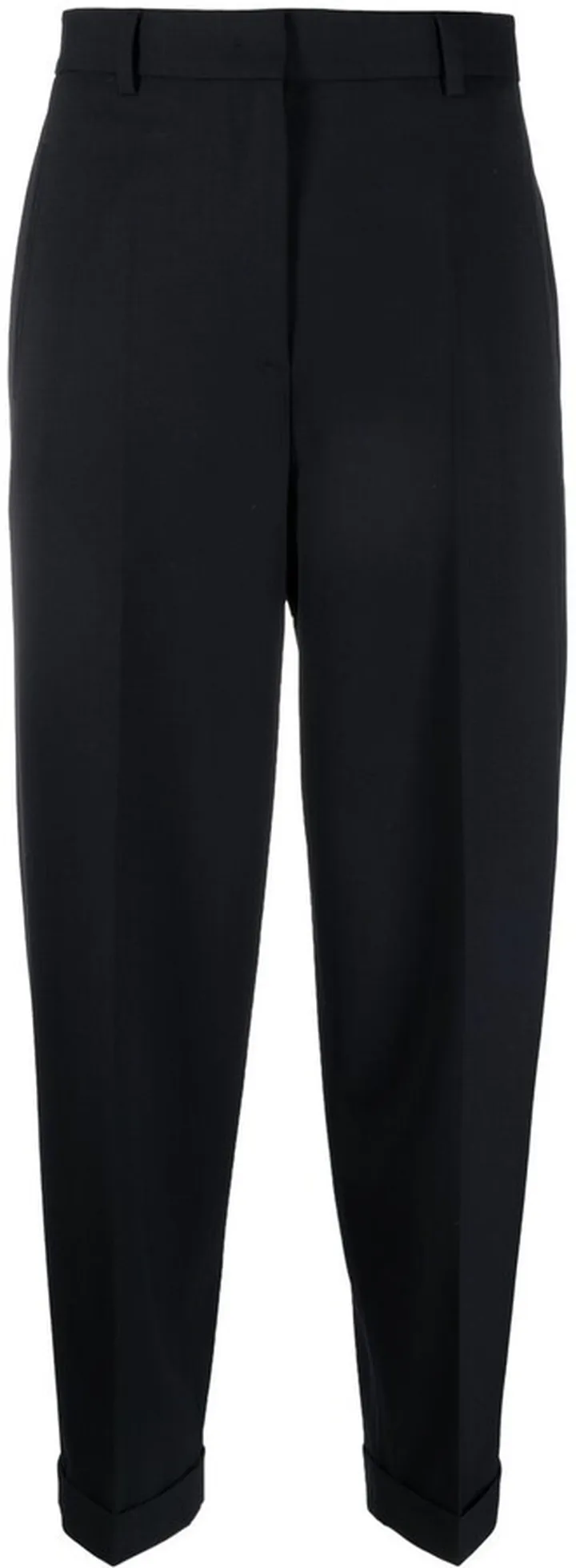 Straight-Leg Cropped Trousers