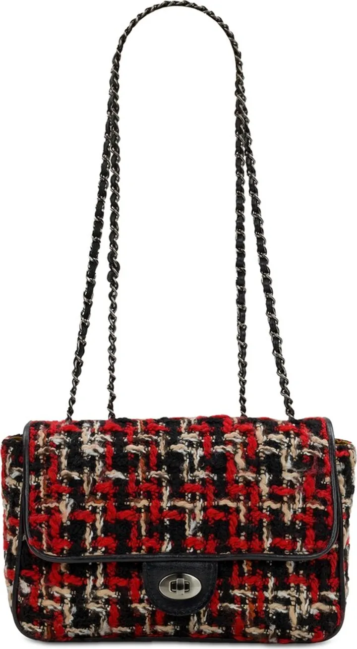Patricia Nash Lorenza Flap Plaid and Leather Crossbody