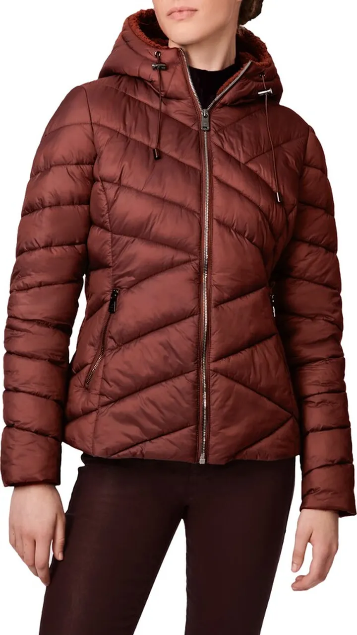 High-Pile Fleece Lined Hooded Puffer Jacket