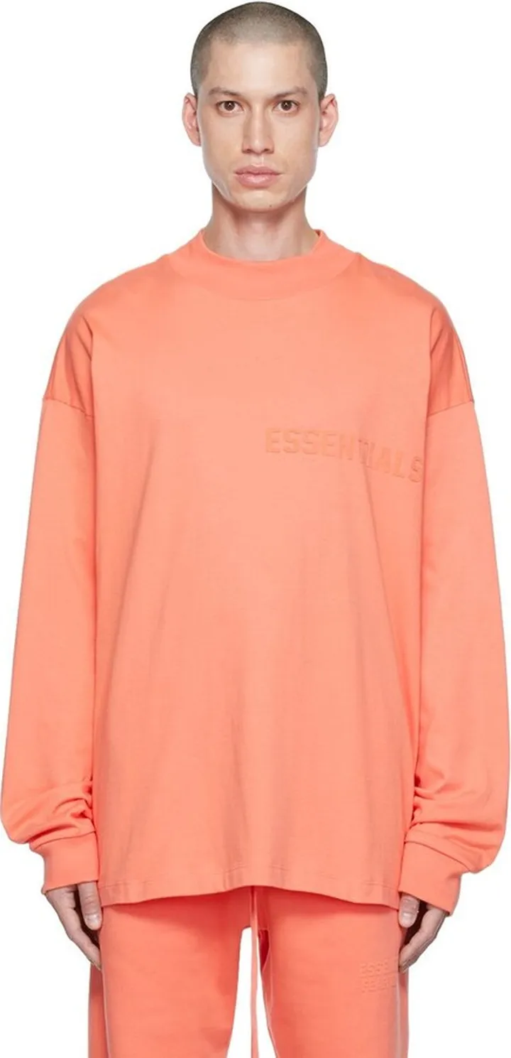 Essentials Pink Cotton Long Sleeve T-Shirt