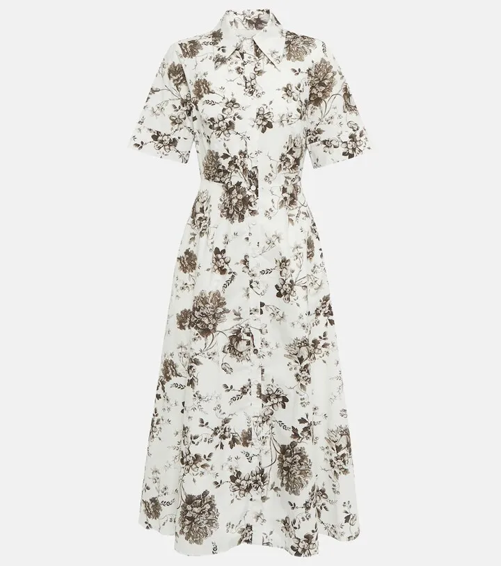 Layla floral poplin shirt dress