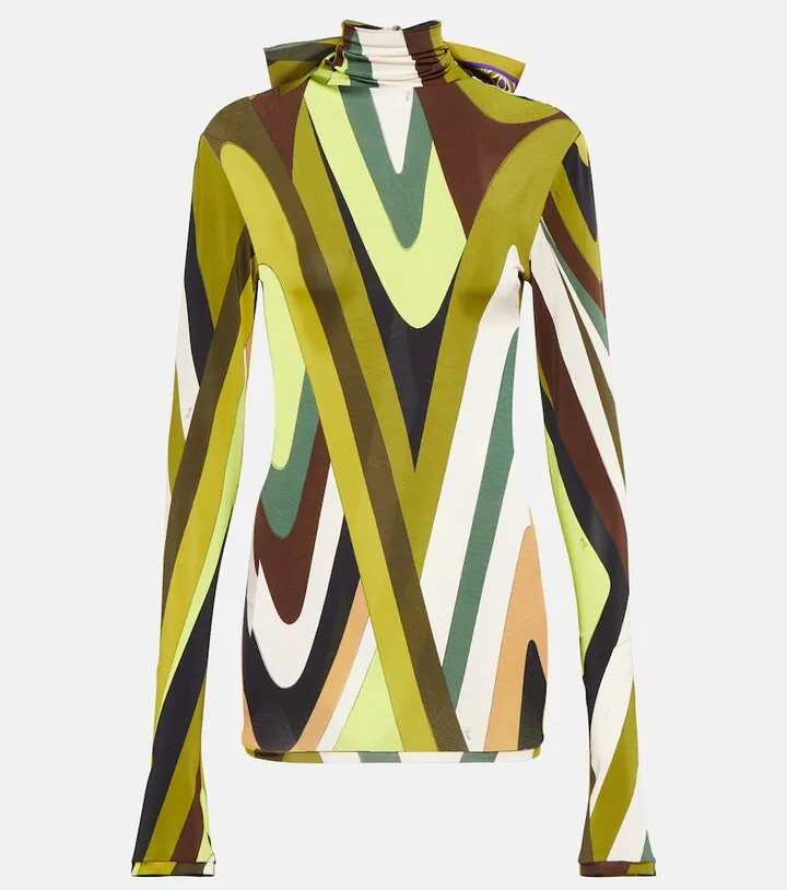 Turtleneck jersey top