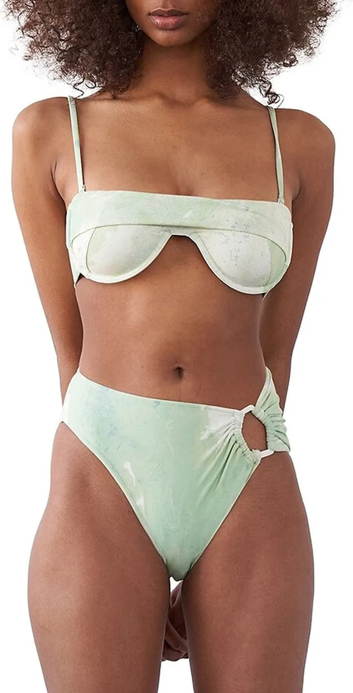 Ezra Abstract Print Bikini Top