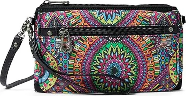 Sakroots Corin Flap Smartphone Crossbody (Rainbow Wanderlust) Cross Body Handbags